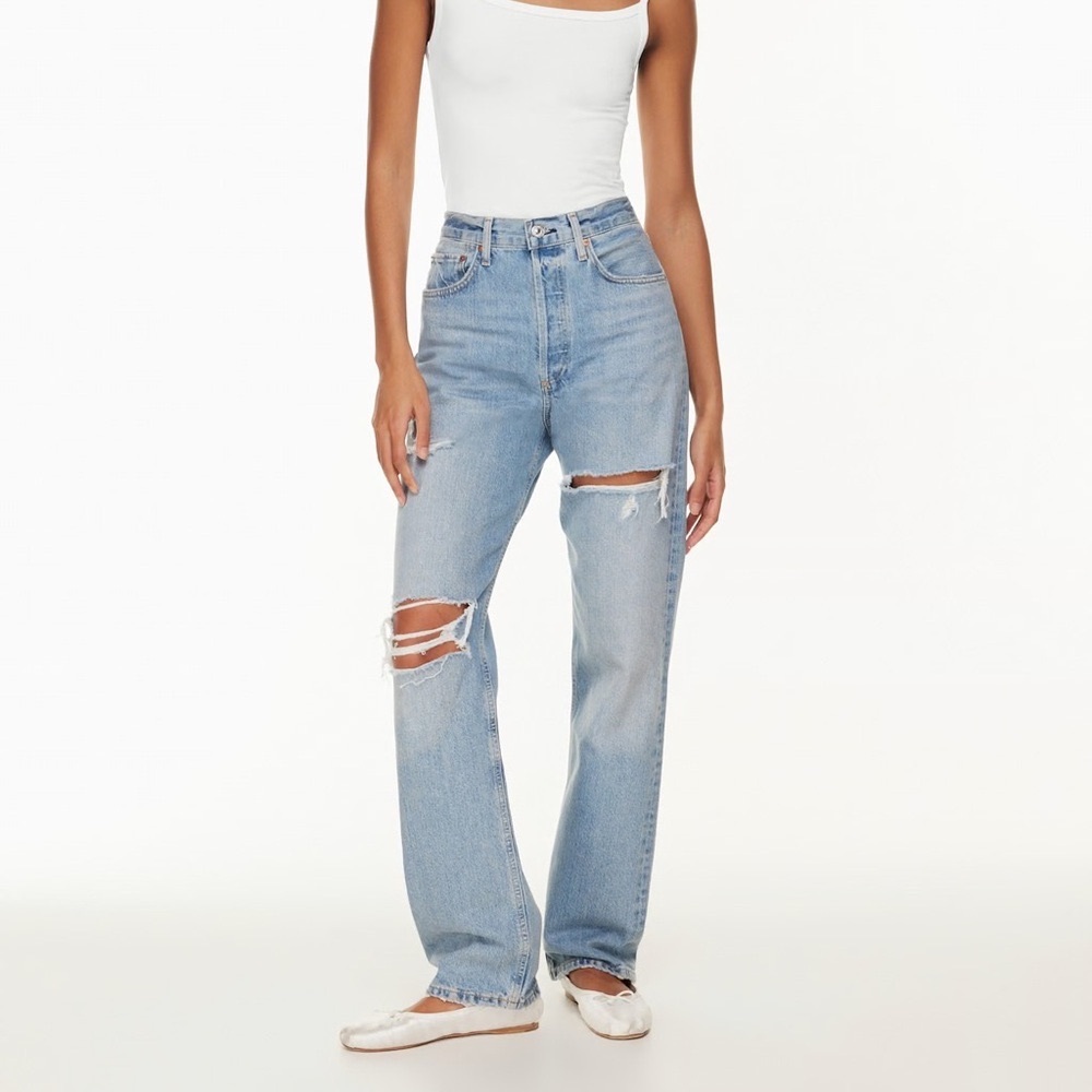 CITIZENS OF HUMANITY | Eva Jeans Light Blue Distressed Straight Leg | Size 25